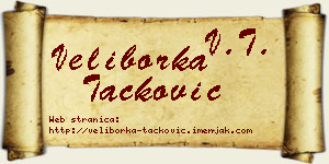 Veliborka Tacković vizit kartica